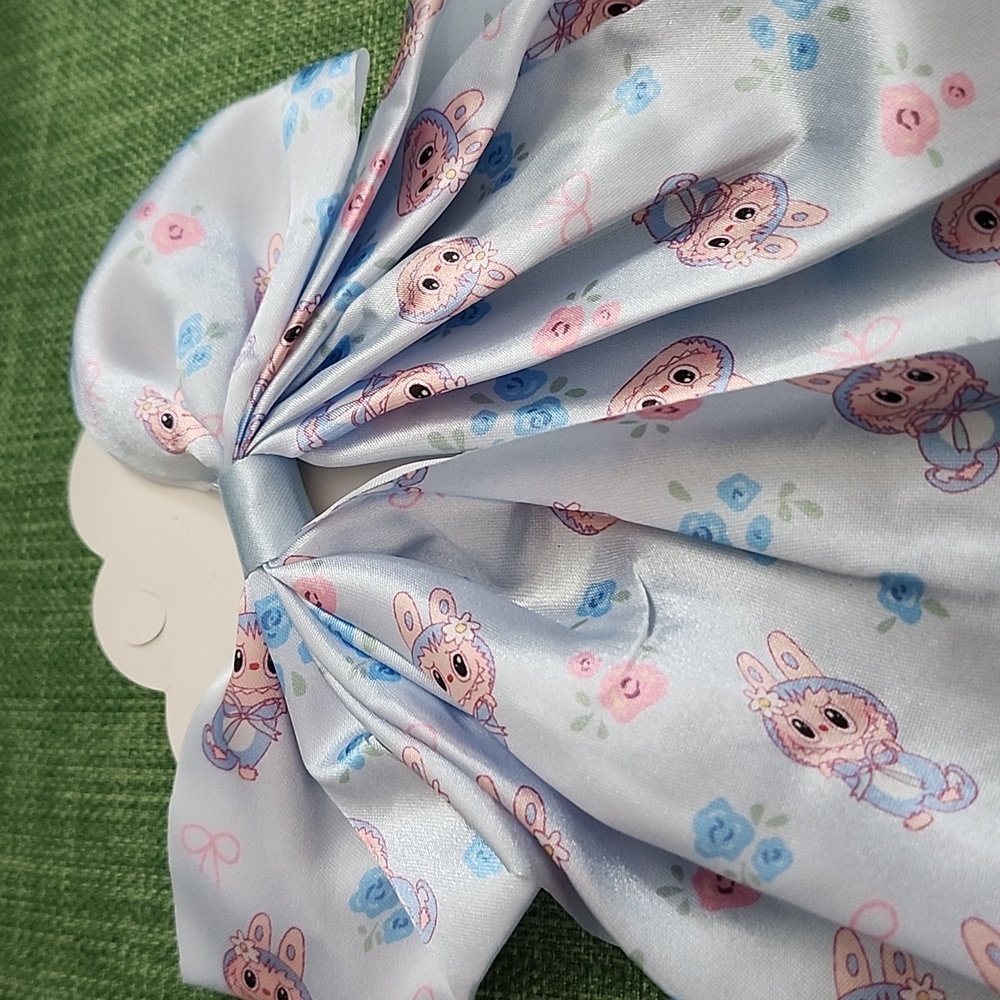 Labubu Inspired Hair Bow (Lt Blue)